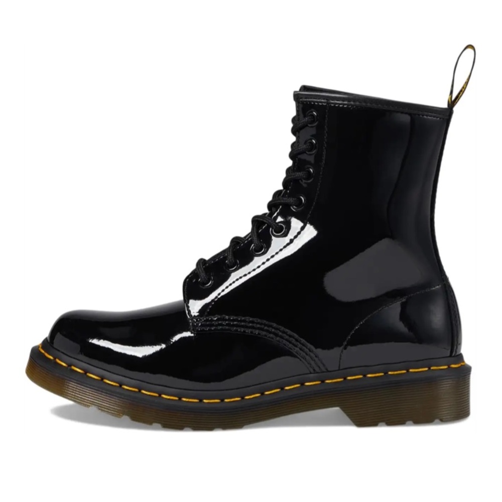 Dr. Martens Black Patent Leather Lace Up Boots